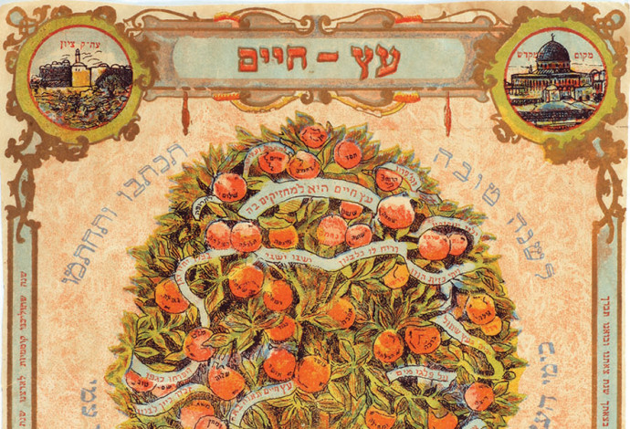עץ חיים לשנה טובה (צילום:  מוזיאון חצר היישוב הישן)