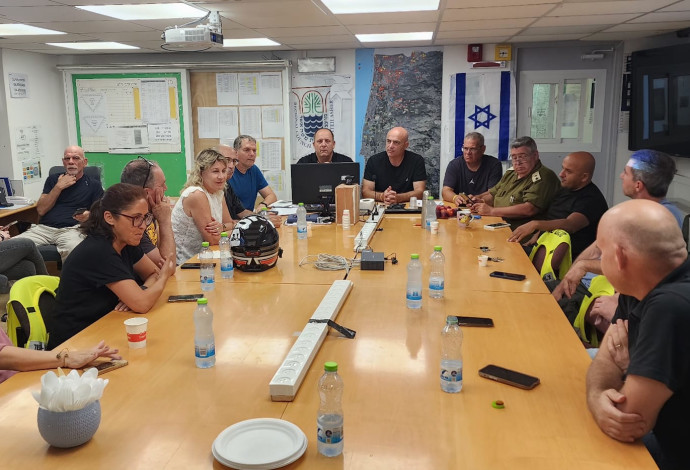 הערכת מצב במועצה אזורית מטה אשר (צילום:  מועצה אזורית מטה אשר)