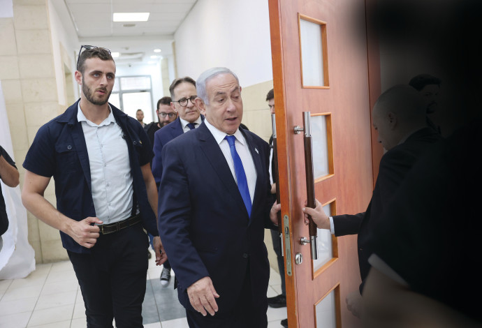 נתניהו בבית המשפט, 2023 (צילום:   יונתן זינדל פלאש 90)