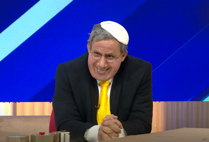שחר חסון בדמות איתמר בן גביר (צילום:  צילום מסך, קשת 12)