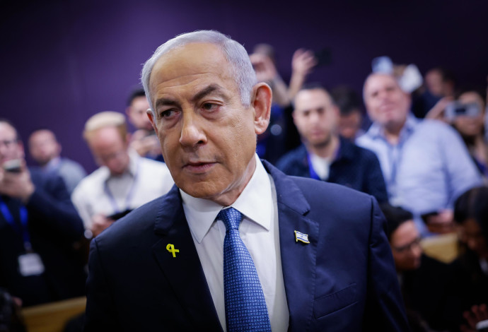 בנימין נתניהו בבית המשפט (צילום:  חיים גולדברג פלאש 90)