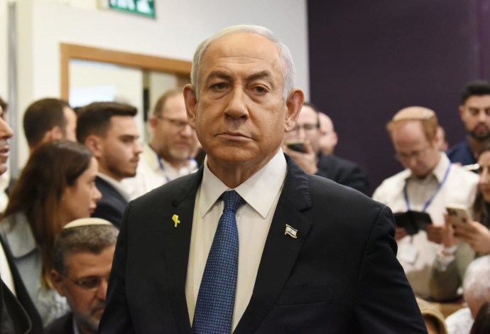 בנימין נתניהו בבית המשפט (צילום:  רובי קסטרו)