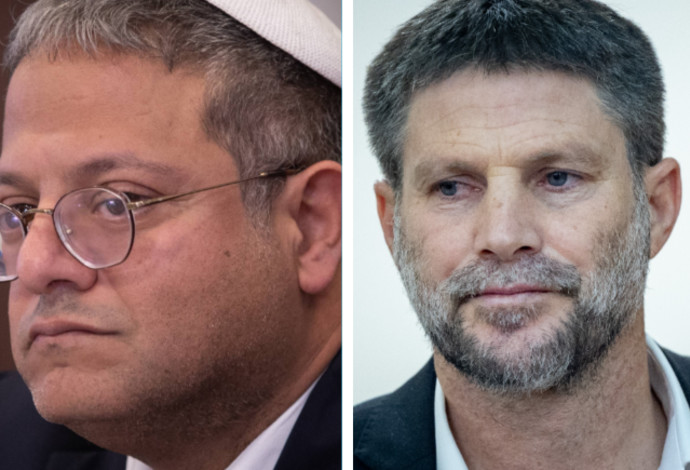 איתמר בן גביר, בצלאל סמוטריץ'  (צילום:  אלכס קולומויסקי, פול,חיים גולדברג, פלאש 90)