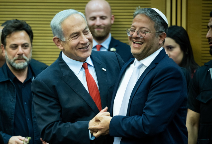 בנימין נתניהו, איתמר בן גביר (צילום:  יונתן זינדל, פלאש 90)