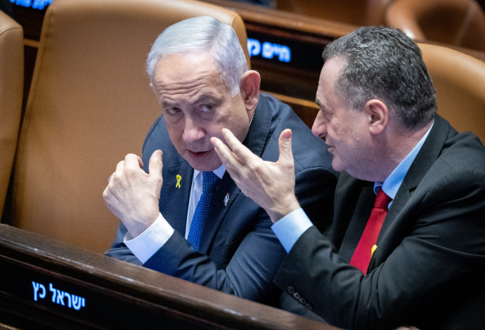 ישראל כ"ץ, בנימין נתניהו (צילום:  חיים גולדברג, פלאש 90)