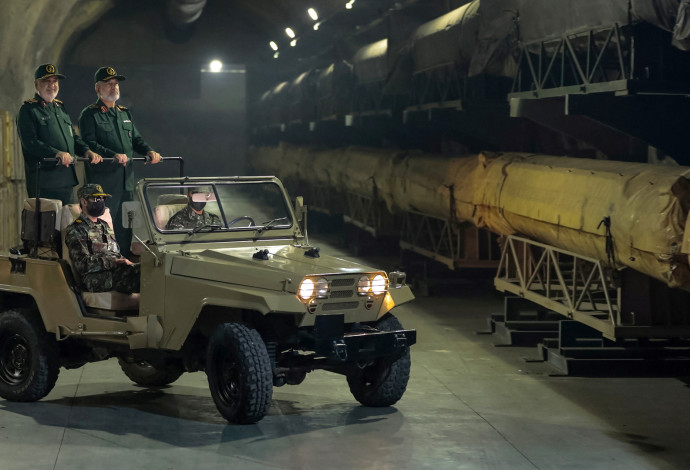 "הר געש רדום". עיר הטילים האיראנית (צילום:  IRGC/WANA/Handout via REUTERS )