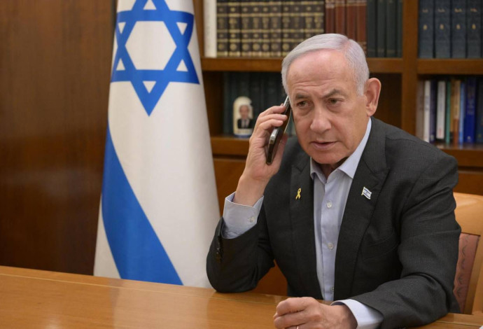 רה"מ בשיחה עם הנשיא הנבחר טראמפ (צילום:  עמוס בן גרשום, לע"מ)