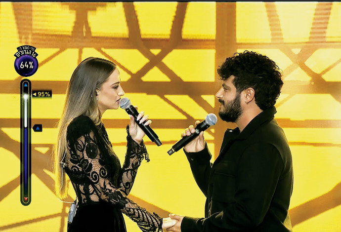 ואלרי חמאתי ודניאל וייס ב"הכוכב הבא לאירוויזיון" (צילום:  צילום מסך קשת 12)