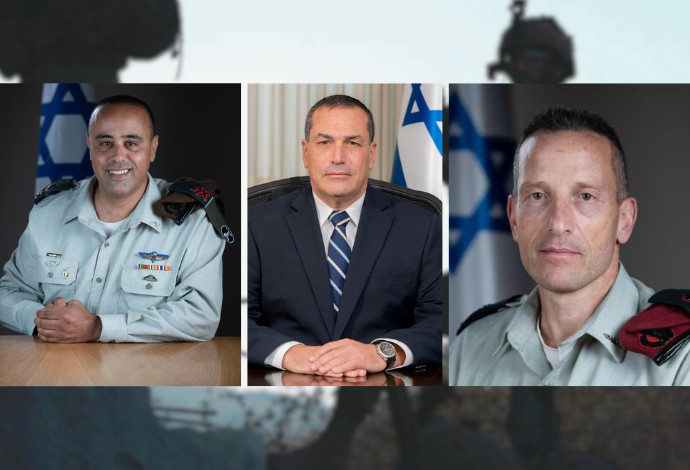 אייל זמיר, אמיר ברעם, תמיר ידעי (צילום:  משרד הביטחון,דובר צהל)