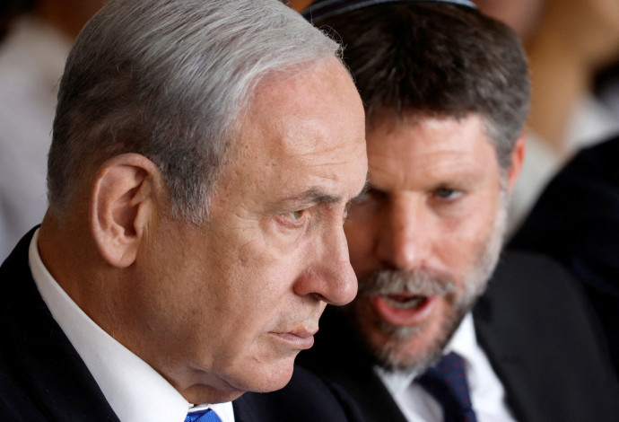 בנימין נתניהו, בצלאל סמוטריץ' (צילום:  REUTERS/Amir Cohen)