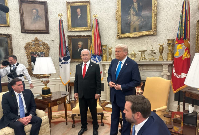 טראמפ ונתניהו בבית הלבן (צילום:  רשתות חברתיות, שימוש לפי סעיף 27 א')