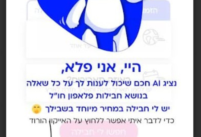 בינה מלאכותית לחבילת חו"ל (צילום:  צילום מסך)