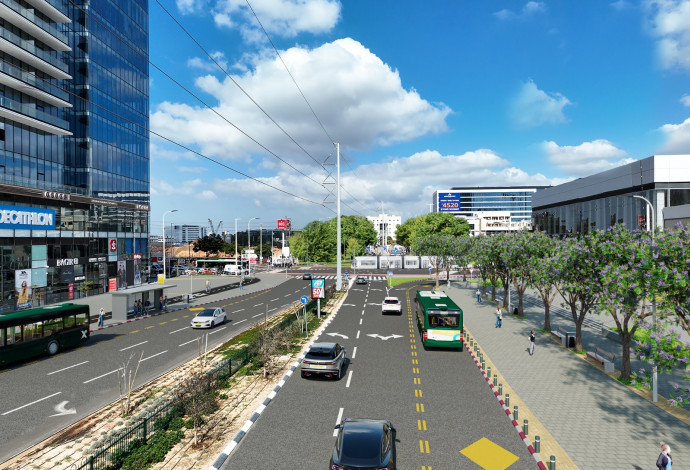 הדמיית נת"צ רבין בפ"ת (צילום:  סטודיו עדי בואנו ארקפקט)
