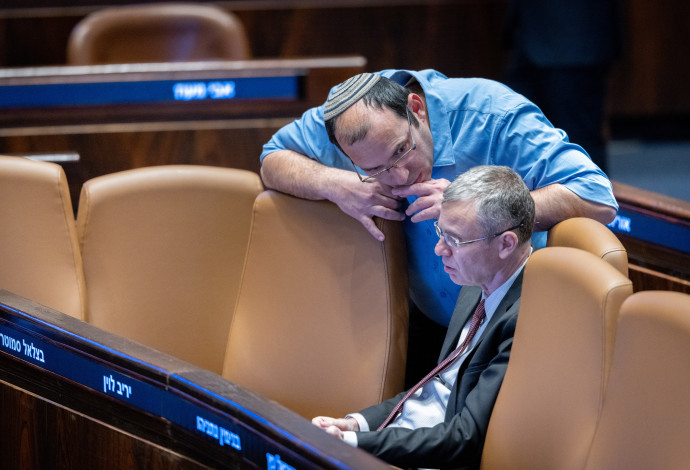 יריב לוין ושמחה רוטמן (צילום:  חיים גולדברג, פלאש 90)