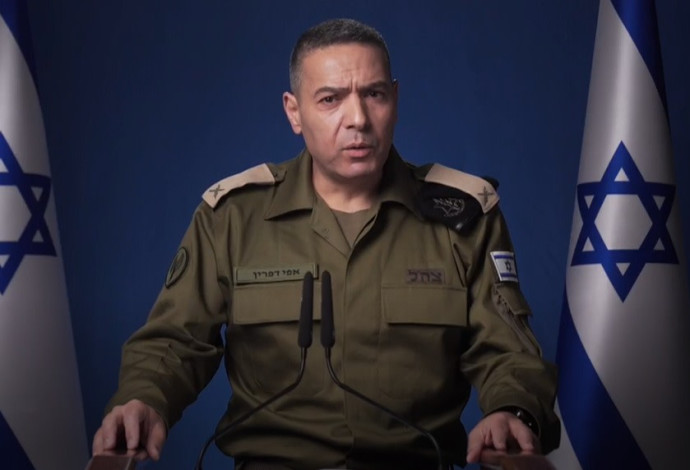 דובר צה"ל אפי דפרין  (צילום:  צילום מסך)
