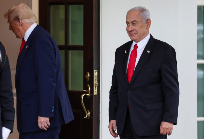 בנימין נתניהו, דונלד טראמפ (צילום:  REUTERS/Leah Millis)