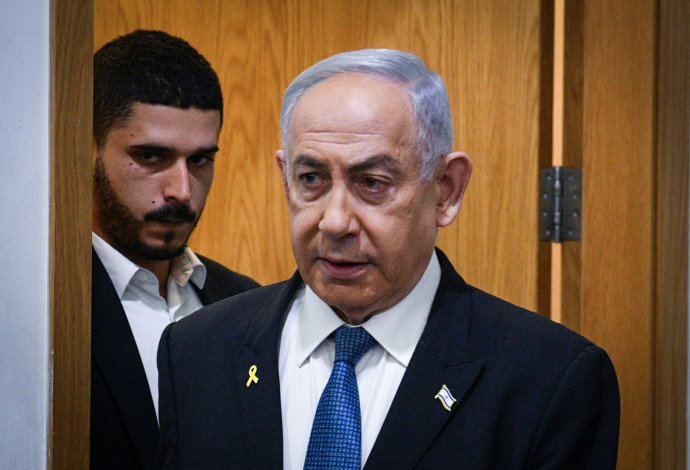 בנימין נתניהו בבית המשפט (צילום:  ראובן קסטרו, פלאש 90)