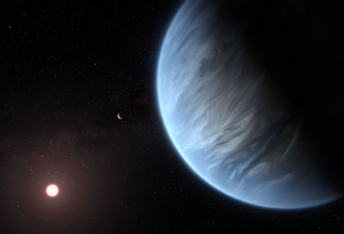 הכוכב K2-18b, ייתכן שיש עליו חיים (צילום:  NASA)