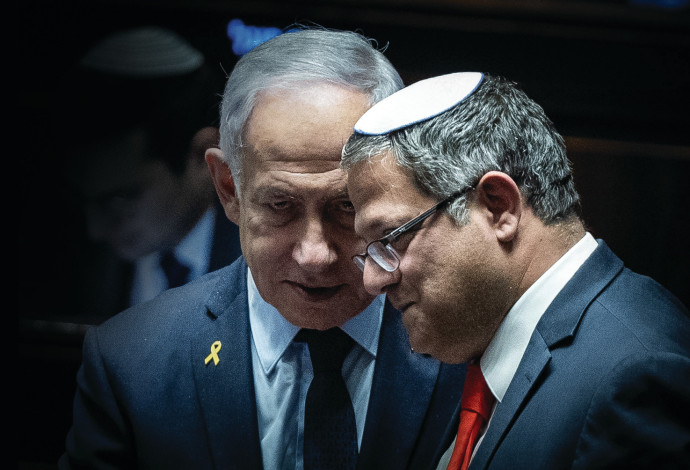 איתמר בן גביר, בנימין נתניהו (צילום:  יונתן זינדל פלאש 90)