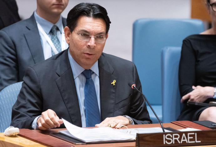 דני דנון בדיון במועצת הביטחון של האו"ם (צילום:  Evan Schneider/un photo)