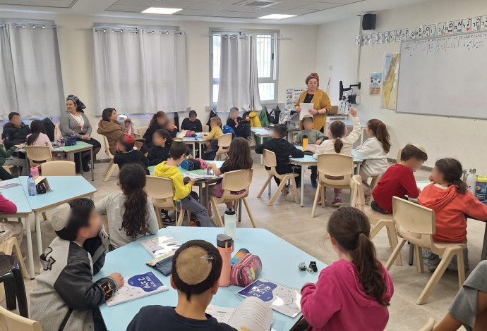 כיתת לימוד בבית הספר "ממ"ד ארנונה" בירושלים (צילום:  באדיבות עיריית ירושלים)