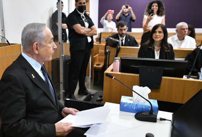 משפט בנימין נתניהו (צילום:  ראובן קסטרו, פלאש 90)