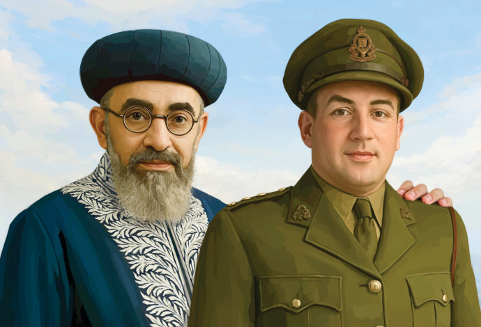 גם כשמדינת ישראל קמה, וצה"ל קם, סבא שלי, הרב הראשי, קרא לגיוס לצה"ל (צילום:  איור: אופיר בגון)