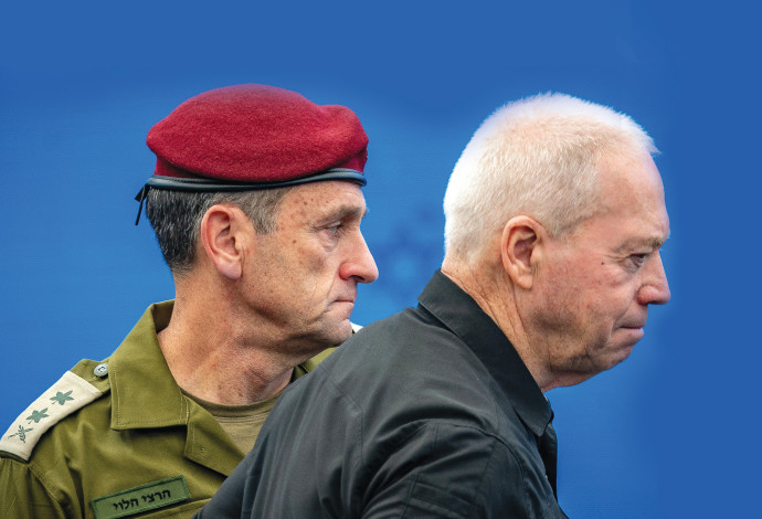 יואב גלנט, הרצי הלוי (צילום:  יונתן זינדל, פלאש 90)