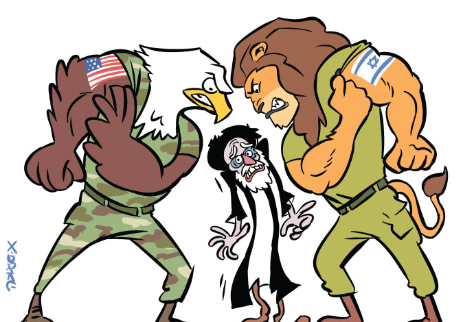 מבצע "עם כלביא" (צילום:  איור: איציק סמוכה)