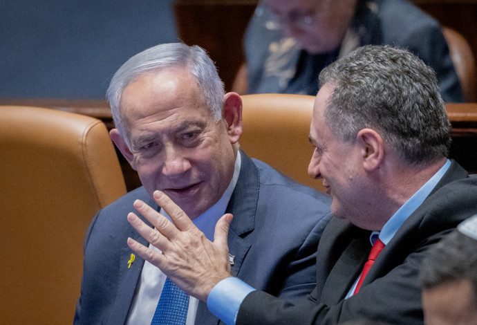 ישראל כ"ץ, בנימין נתניהו (צילום:  חיים גולדברג, פלאש 90)
