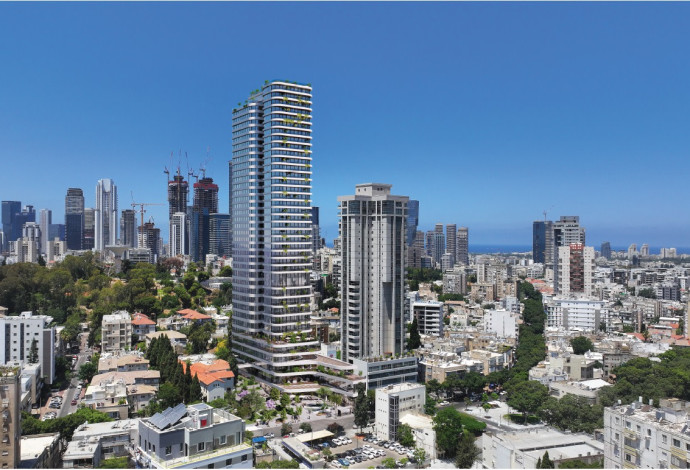 מגדל 38 קומות יוקם ברחוב ביאליק ברמת גן  (צילום:  הדמיה: מילוסלבסקי אדריכלים)
