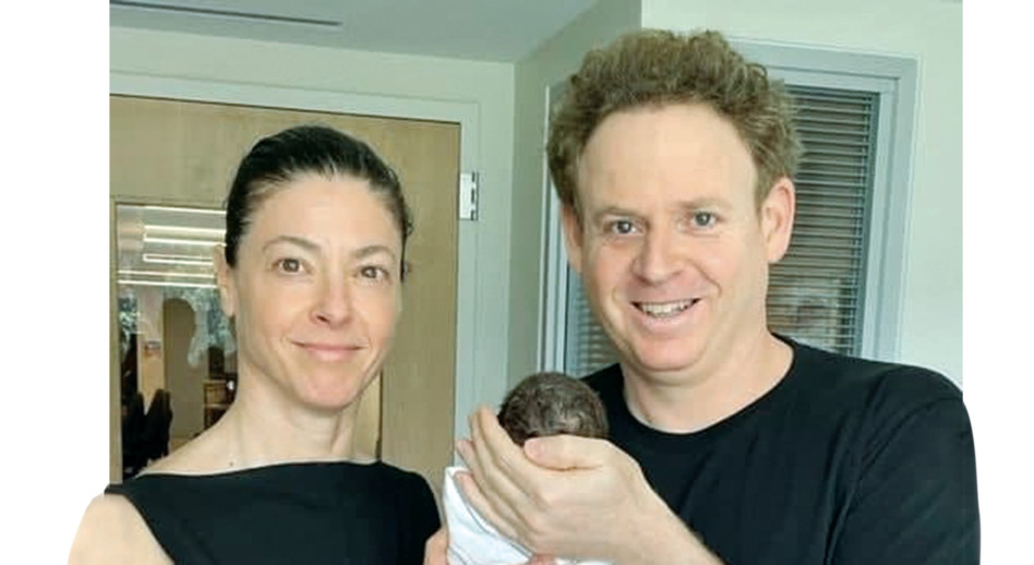 מרב מיכאלי, ליאור שליין ובנם אורי