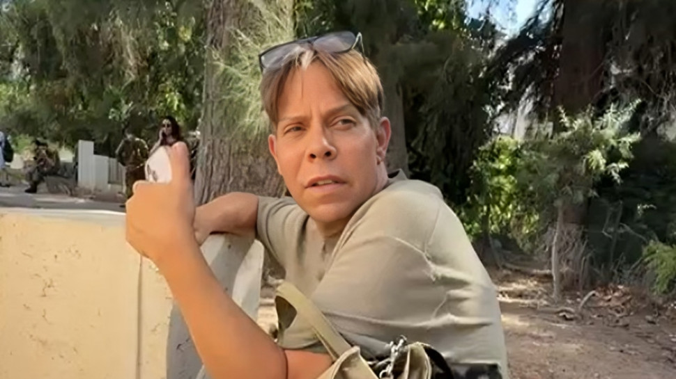 דרור קליר נתפס במהלך אזעקה (צילום: פרטי)