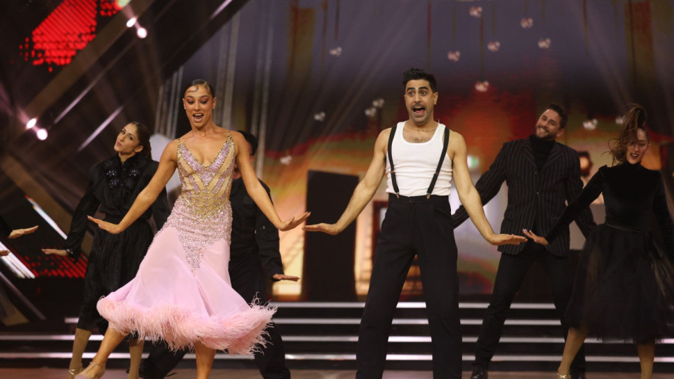 אמיר שורוש וסנה סוקול בגמר "רוקדים עם כוכבים" (צילום: קשת 12)
