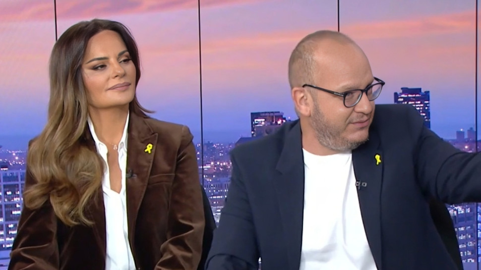 אופירה אסייג וחיים לוינסון (צילום: צילום מסך קשת 12)