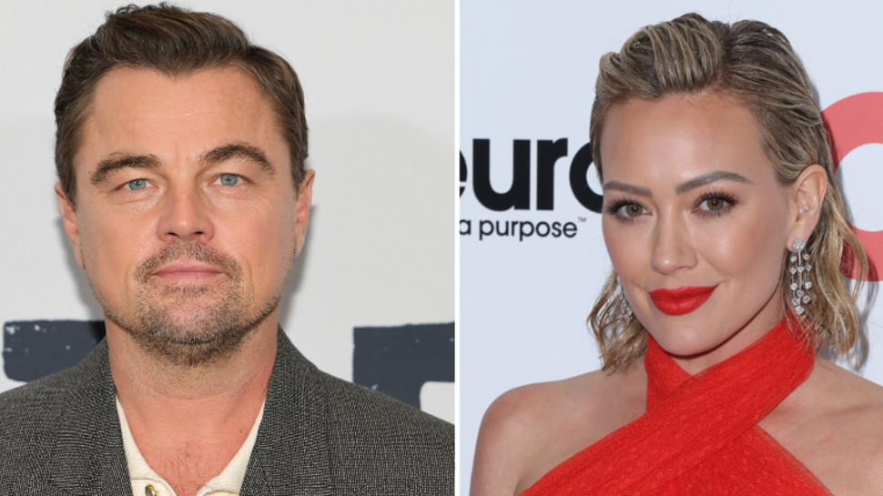 הילארי דאף וליאונרדו דיקפריו (צילום: Dia Dipasupil/Getty Images,VALERIE MACON/AFP via Getty Images)