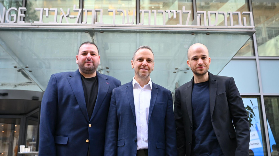 רון קליין, גיא פרנקלין ושליו חוליו (צילום: אלעד גוטמן)