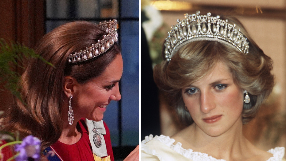 קייט מידלטון והנסיכה דיאנה (צילום: מימין לשמאל: Photo by Anwar Hussein/Getty Images), Yui Mok - Pool/Getty Images)