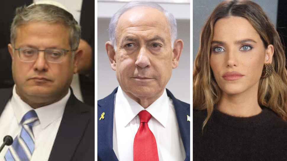 רותם סלע, בן גביר , בנימי נתניהו (צילום: מרק ישראל סלם,יונתן זינדל פלאש 90, שיר סקיי)