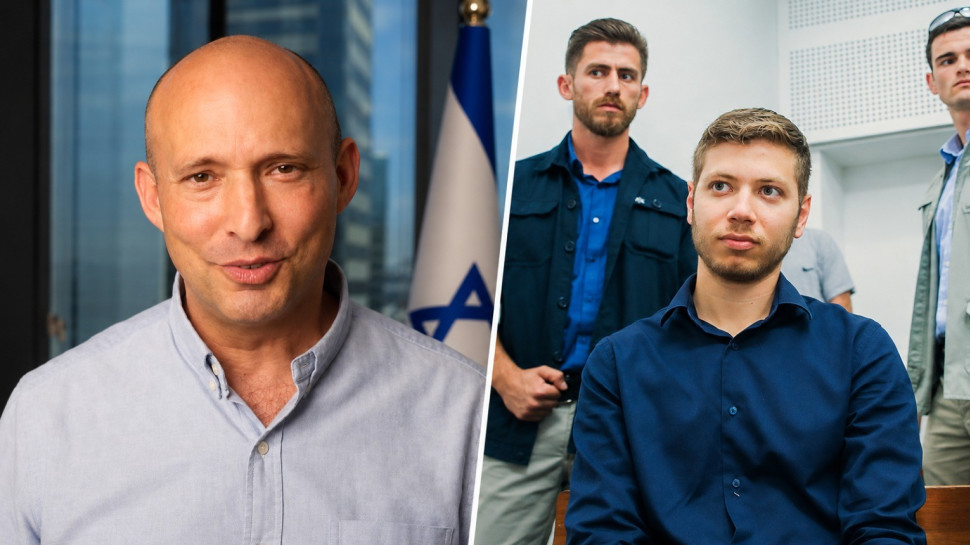 יאיר נתניהו, נפתלי בנט (צילום: פלאש 90,צילום מסך)