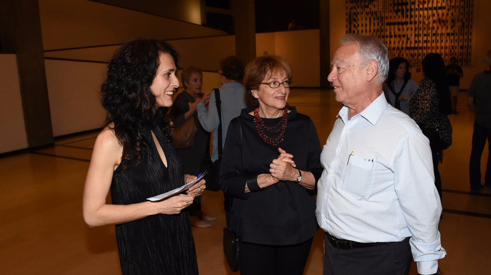 חיים סאמט , סוזאן לנדאו ומאיה ז"ק (צילום: אביב חופי)