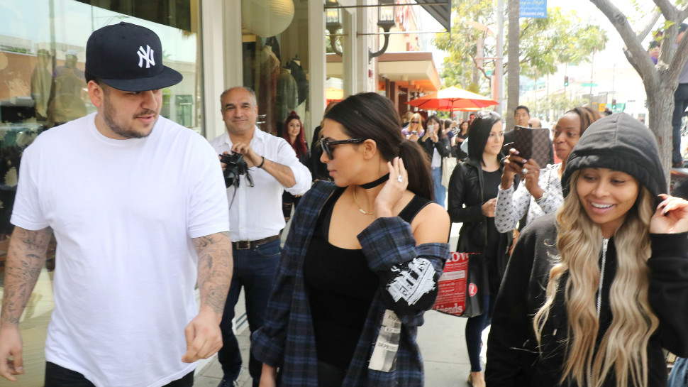 קים קרדשיאן, רוב קרדשיאן, בלאק צ'יינה (צילום: Splashnews)