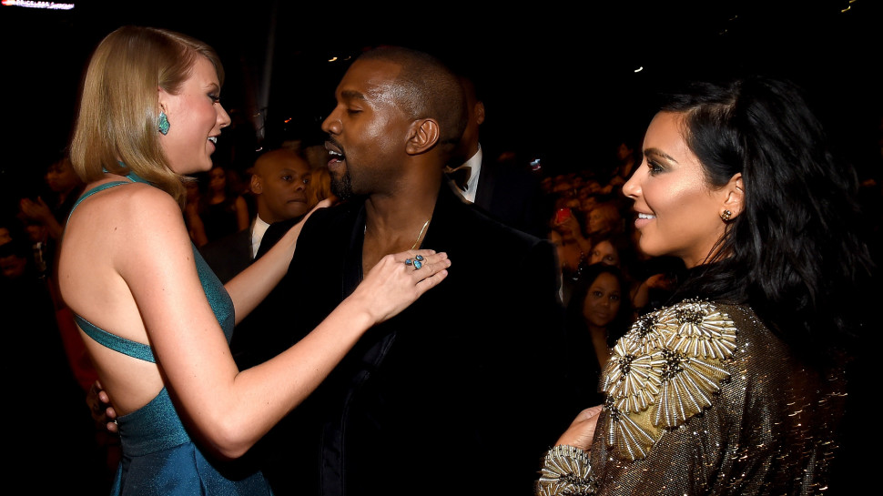 טיילור סוויפט, קניה ווסט, קים קרדשיאן (צילום: Getty images)