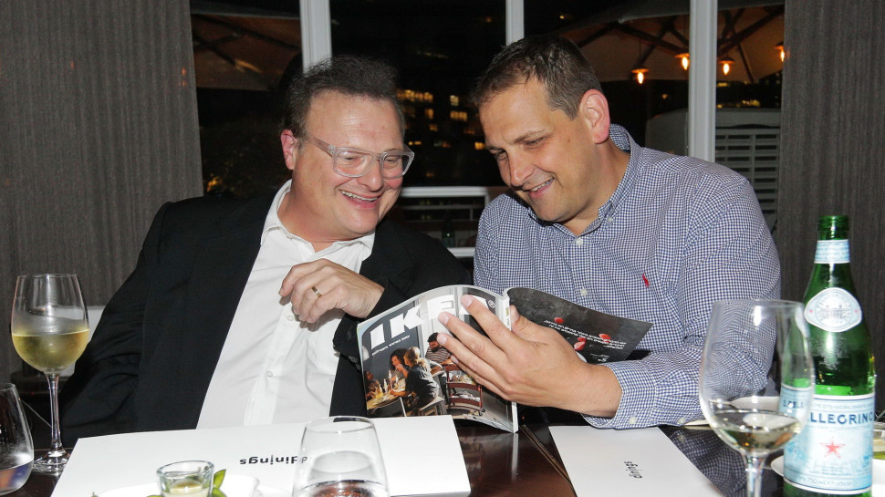 שוקי קובלנץ עם ווין נייט (צילום: שוקה כהן)