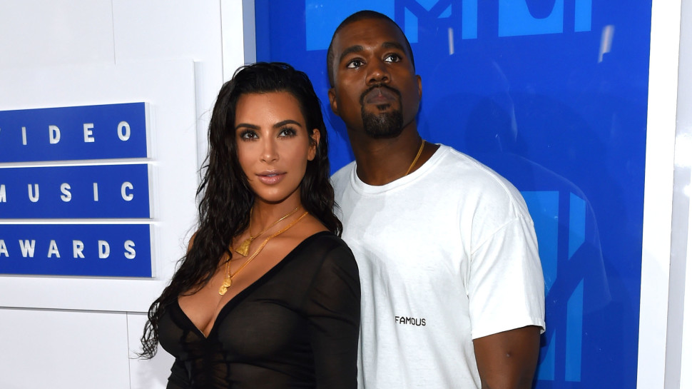קניה ווסט, קים קרדשיאן (צילום: Getty images)