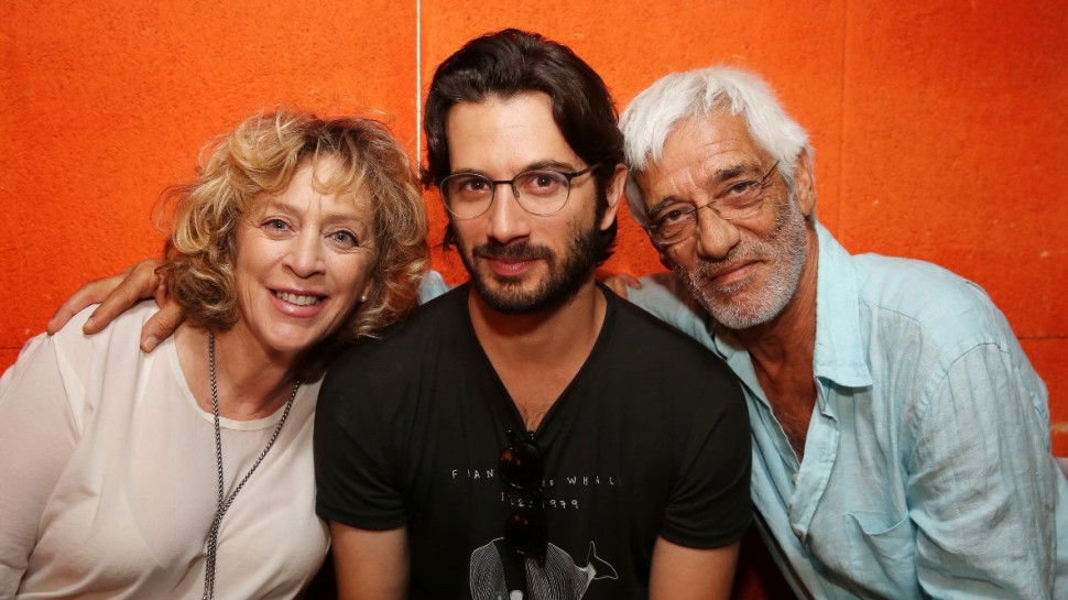 רן דנקר עם הוריו (צילום: איציק בירן)