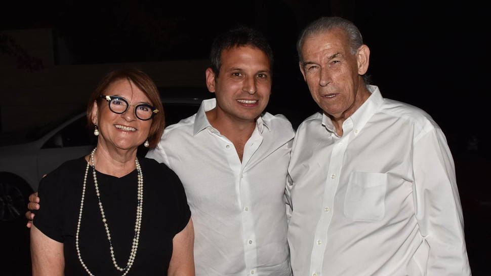 מושיק תאומים, גדי אונגר ועירית תאומים (צילום: אביב חופי)