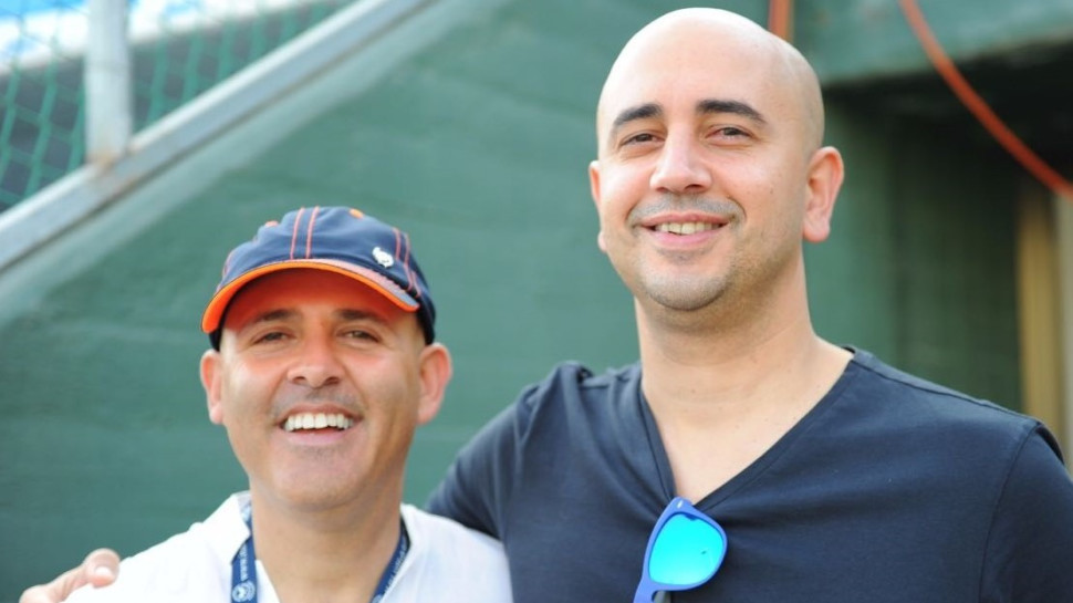 חגי בדש ואסי טוכמאייר (צילום: איגוד הטניס)