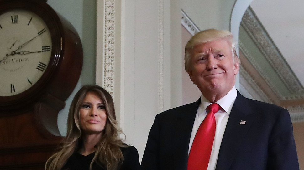 דונלד טראמפ, מלניה טראמפ (צילום: Getty images)
