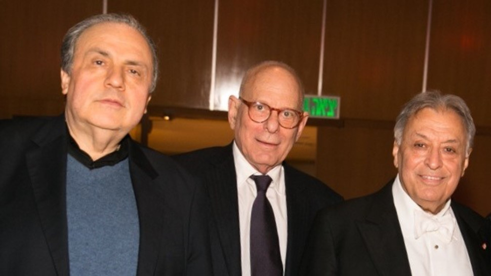 זובין מהטה, רמי אונגר ויפים ברונפמן (צילום: יעל אילן)